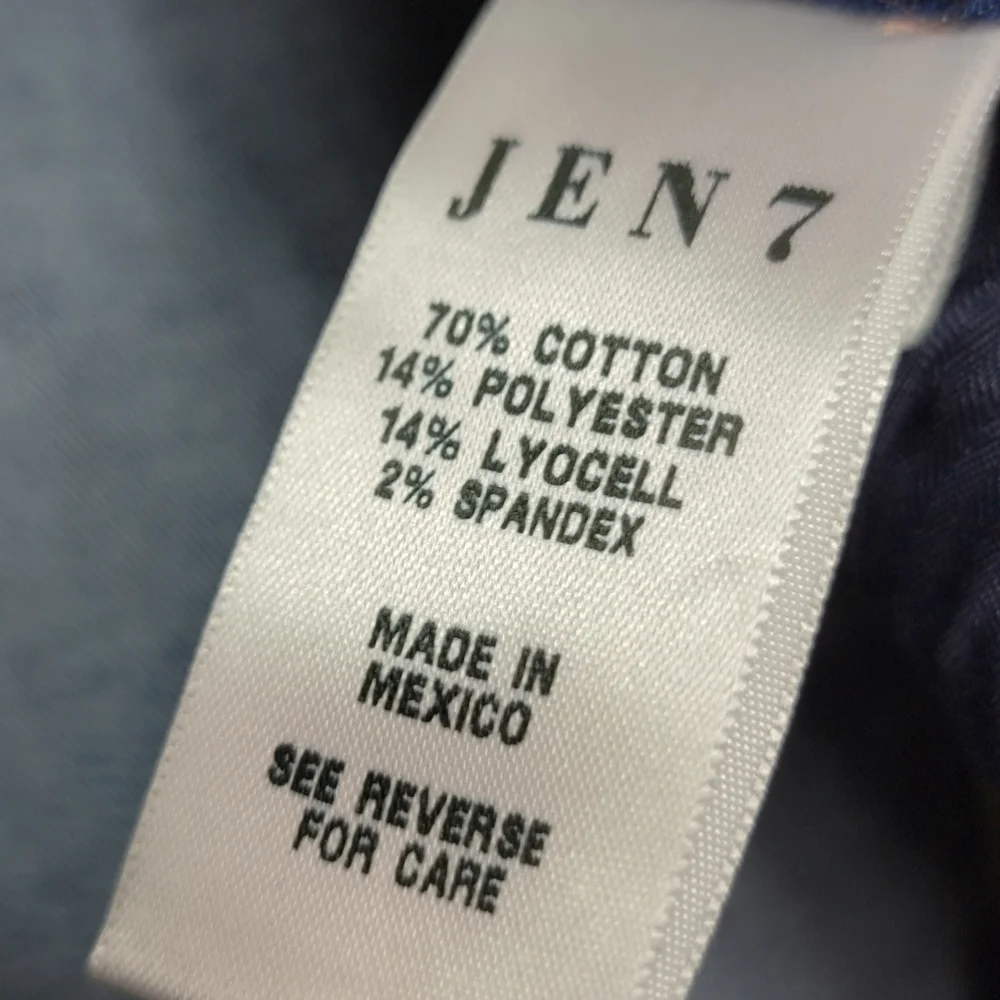 Women's JEN7‎ Slim Straight Blue Jeans SIZE 18 Misses  #878